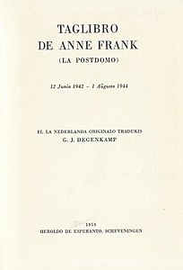 Antaŭpaĝo de la Esperanta eldono de 1959.