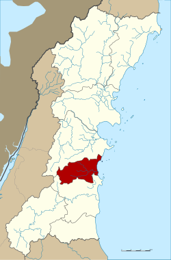 District location in Chumphon province