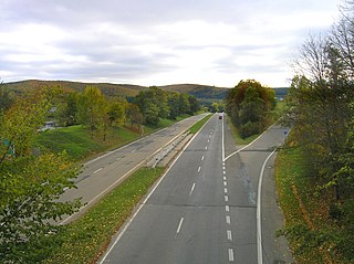 Dokončený úsek původní německé dálnice na západě Brna, plánovaný pro přestavbu na I/73