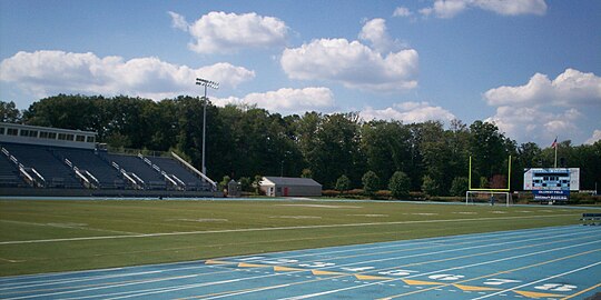 Visitors seating at Ravenna Stadium, 2009