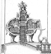 Coupe du projet de Ribart (gravure de Pierre Patte, 1758).