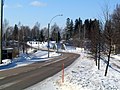 Brücke im Dorf Siltakylä