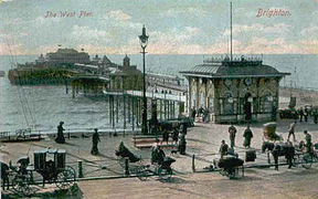 Postcard of West Pier, ca. 1900