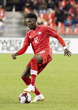 Davies in 2018 als speler van Canada