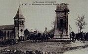 Le monument inauguré en 1890, sur une carte postale ancienne