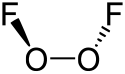 Structuurformule van dizuurstofdifluoride