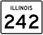 Illinois Route 242 marker