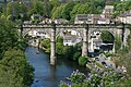 Viaduk Knaresborough jembatan 4 kolom 24 meter di atas Sungai Nidd