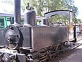 Steam locomotive at the railroad station