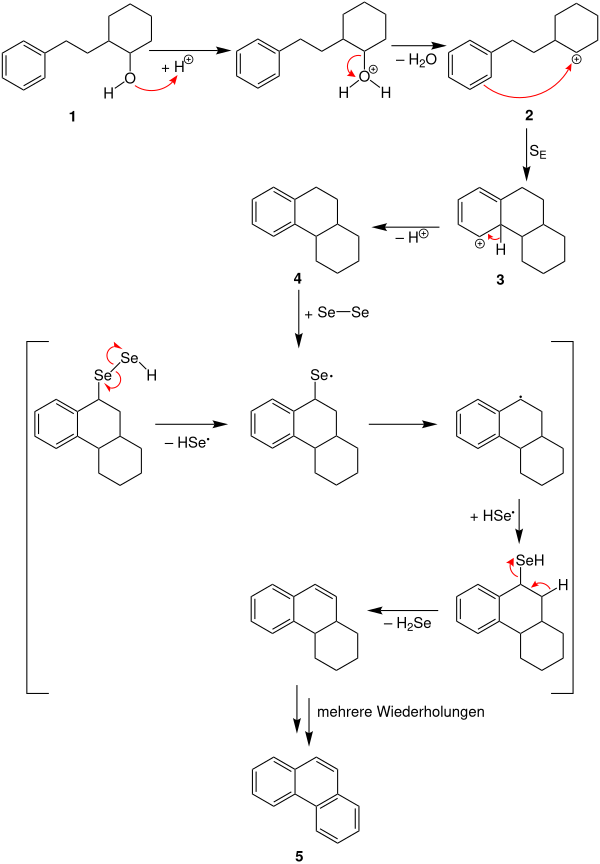 Vorgeschlagener Reaktionsmechanismus Bardhan-Sengupta-Synthese