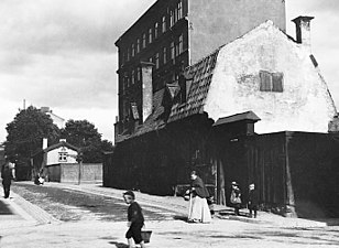 Bondegatan kring 1900.