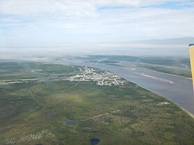 Aerial view of Fort Severn, Summer 2015