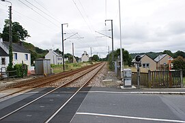 Passage à niveau et voies vers Brest