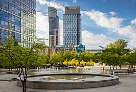 Plac Europejski - public green space near Warsaw Spire