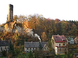 Podhradí with ruins of Neuberg Castle