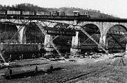 Construction of Wuppertal Suspension Railway, 1900