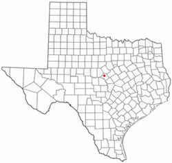 Location of Mullin, Texas