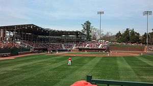 Davenport Field, April 13, 2014, during game between Virginia and Clemson, prior to the 2018 renovation.