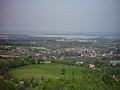 Blick von oben auf einen Teil der Stadt Orahovica