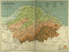 Orographical Map of East Lothian