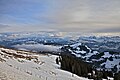 Pogled na Alpe osrednje Švice z Rigi Kulma.