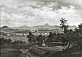 Blick auf Teplitz mit Schlossberg, Milleschauer und Borschen