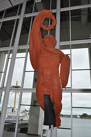 Ärans galjonsfigur, skapad av bildhuggaren Johan Törnström. (Marinmuseum)