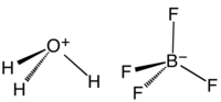 Canonical, skeletal formula of fluoroboric acid