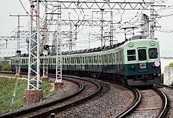 改造当初の形態（昇圧後） （八幡市駅－淀駅間・1992年）