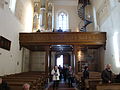 Blick zur Orgel und Empore in der Klosterkirche Adlersberg