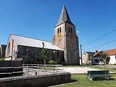 Mur nord de l'église.