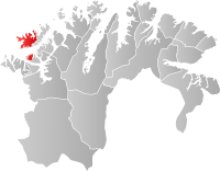 Kart som viser Hasvik kommune.