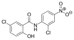 Estrutura química de Niclosamida