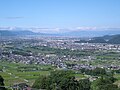 The view over the Zenkoji Plain from the station platforms