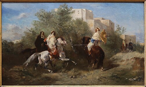 Cavaliers arabes ou la rencontre [Arab Horsemen or the Encounter], 1862