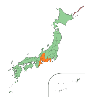 東海地方の位置