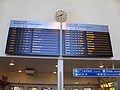 The old timetable display at the station hall.