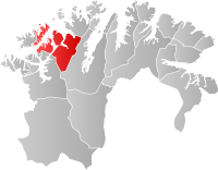 Kart som viser Hammerfest kommune.