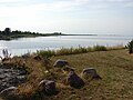 Udsigt fra Langø havn i Nakskov Fjord mod Albuen og Langeland mod vest.[70]