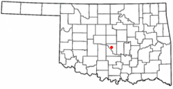 Location of Norman, Oklahoma