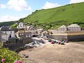 Port Isaac, historická rybářská vesnice na severu Cornwallu.