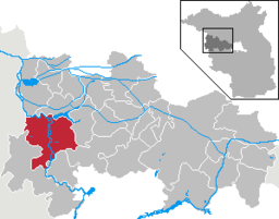 Läget för staden Rathenow i Landkreis Havelland