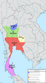 Image 17Five states of Siam that emerged from the dissolution of the Ayutthaya Kingdom in 1767 (from History of Thailand)