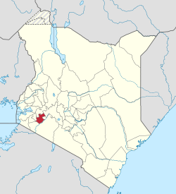 Location of Bomet County in Kenya