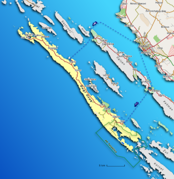 Carte de Dugi Otok.