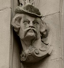 Self-portrait of Benjamin Payler on former Queens Hotel Barnsley