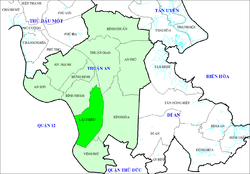 Location of Lái Thiêu in Bình Dương Province