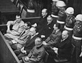 Image 5The defendants sitting in the dock during the Nuremberg Trials