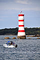 The Rangitoto Lighthouse is located along the Rangitoto Channel