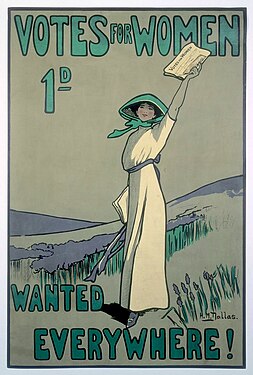 Votes for Women, Werbeplakat von Hilda Dallas, 1909